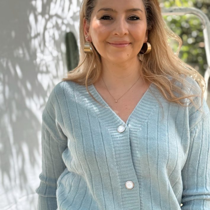 Cardigan acanalado