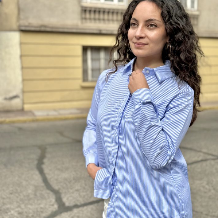 Blusa Raya Fina Celeste